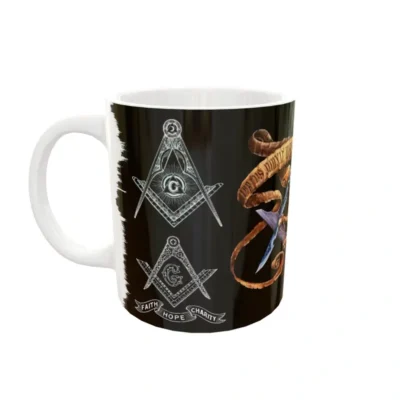 Masoneria 02 · Plantilla editable para taza de sublimación