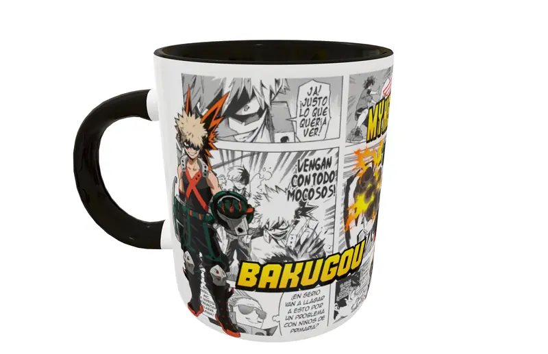 My Hero Academia, Bakugou · Plantilla editable para taza de sublimación