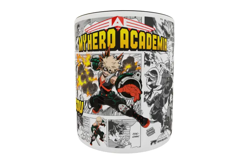My Hero Academia, Bakugou · Plantilla editable para taza de sublimación