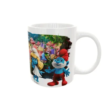 Los Pitufos · Plantilla editable para taza de sublimación