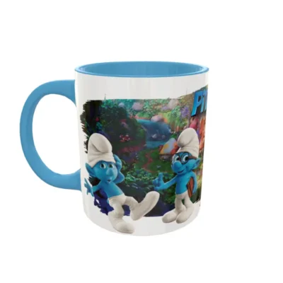 Los Pitufos · Plantilla editable para taza de sublimación