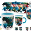 Los Pitufos · Plantilla editable para taza de sublimación