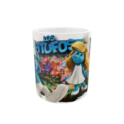 Los Pitufos 02 · Plantilla editable para taza de sublimación