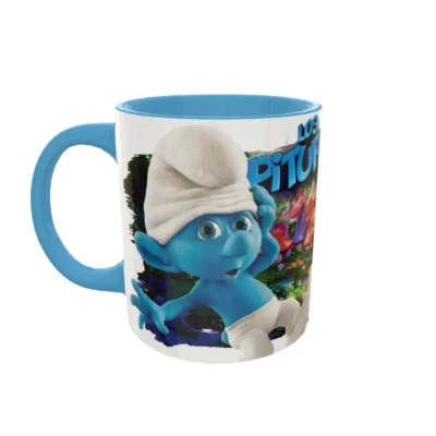 Los Pitufos 02 · Plantilla editable para taza de sublimación