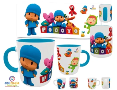 Pocoyo plantilla editable para taza