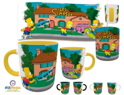 Bart Simpson Yo no fui plantilla editable para taza