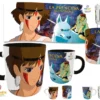 La Princesa Mononoke plantilla editable para taza