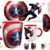 Capitán America plantilla editable para taza