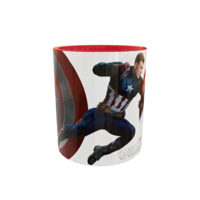 Capitán America plantilla editable para taza