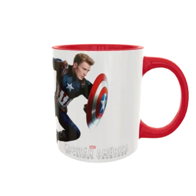 Capitán America plantilla editable para taza