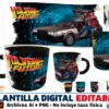 Volver Al Futuro 02 · Plantilla editable para taza de sublimación