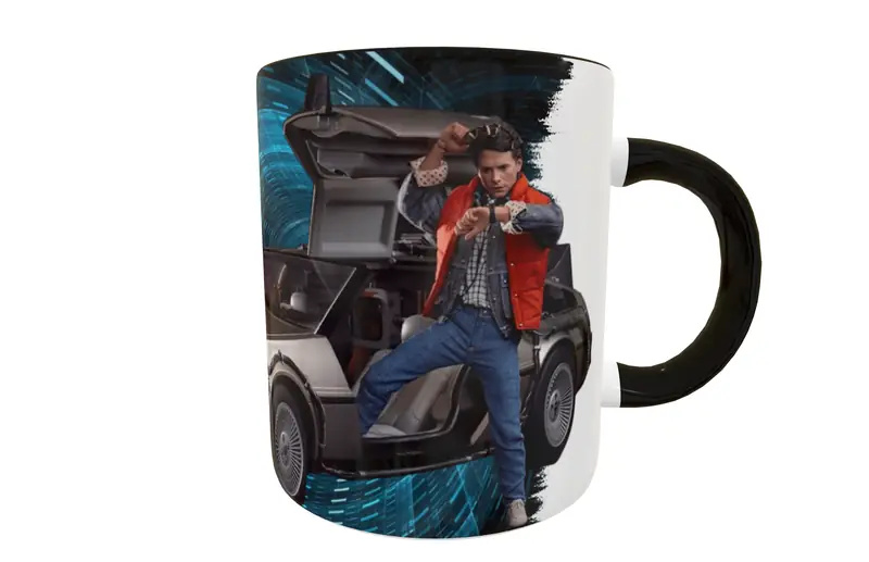 Volver Al Futuro 02 · Plantilla editable para taza de sublimación