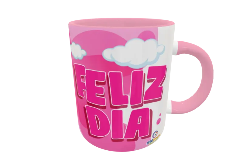 Plantilla digital Unicornios para sublimación; vista aplicada original en taza; no incluye taza fÃsica.