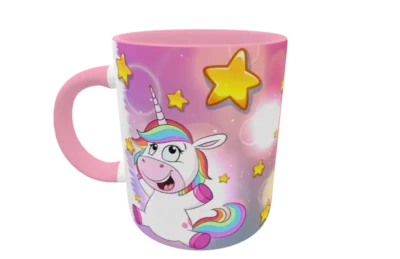 Unicornio, Feliz Dia 02 · Plantilla editable para taza de sublimación